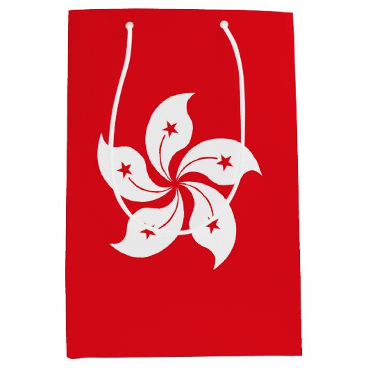 vlag van Hongkong Medium Cadeauzakje (Voorkant)