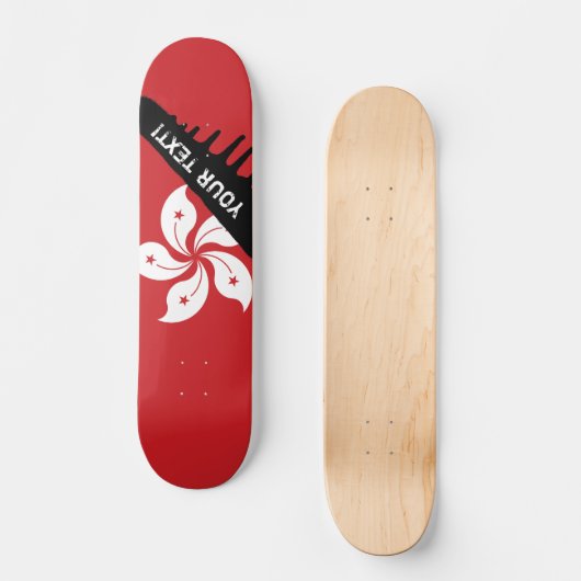 Vlag van Hongkong Persoonlijk Skateboard (Voorkant)