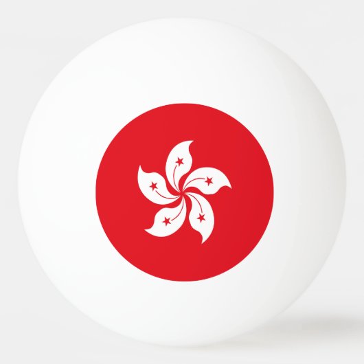 vlag van Hongkong Pingpongbal (Voorkant)