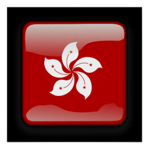 Vlag van Hongkong Poster