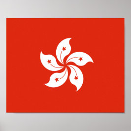 Vlag van Hongkong Poster