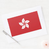 Vlag van Hongkong Rechthoekige Sticker (Envelop)