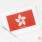 Vlag van Hongkong Rechthoekige Sticker (Envelop)