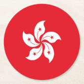 vlag van Hongkong Ronde Kartonnen Onderzetter (Voorkant)