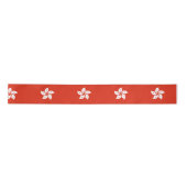 Vlag van Hongkong Satin Ribbon Satijnen Lint (Voorkant)