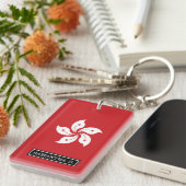 Vlag van Hongkong Sleutelhanger (Voorkant Rechts)