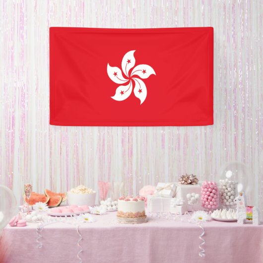 vlag van Hongkong Spandoek (Feest)