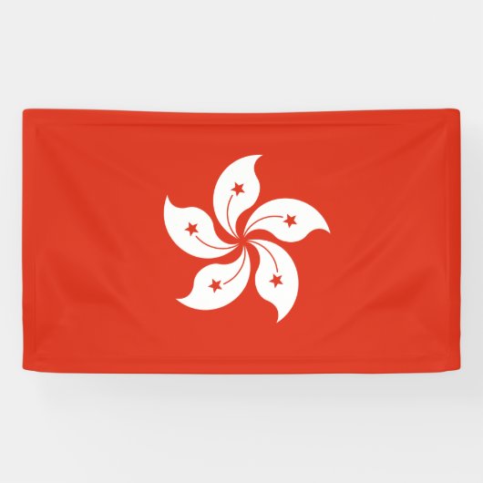 vlag van Hongkong Spandoek (Horizontaal)