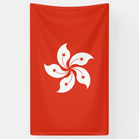 vlag van Hongkong Spandoek (Verticaal)