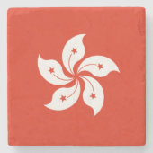 Vlag van Hongkong Stenen Onderzetter (Voorkant)