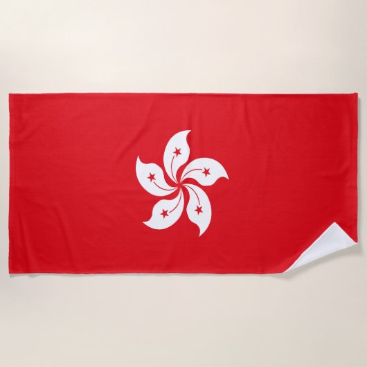 vlag van Hongkong Strandlaken (Voorkant)