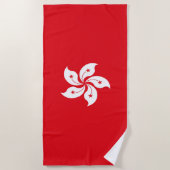 vlag van Hongkong Strandlaken (Voorkant)