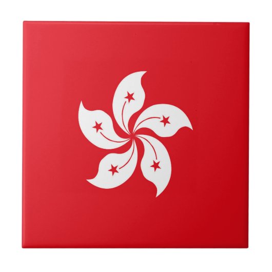 vlag van Hongkong Tegeltje (Voorkant)