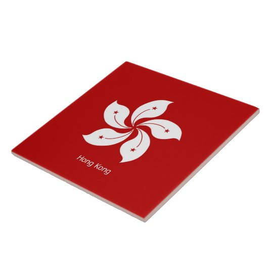 Vlag van Hongkong Tegeltje (Zijkant)