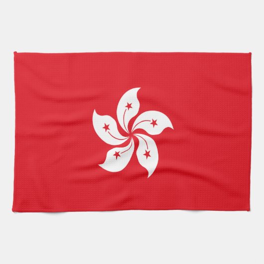 vlag van Hongkong Theedoek (Horizontaal)