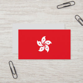 vlag van Hongkong Visitekaartje
