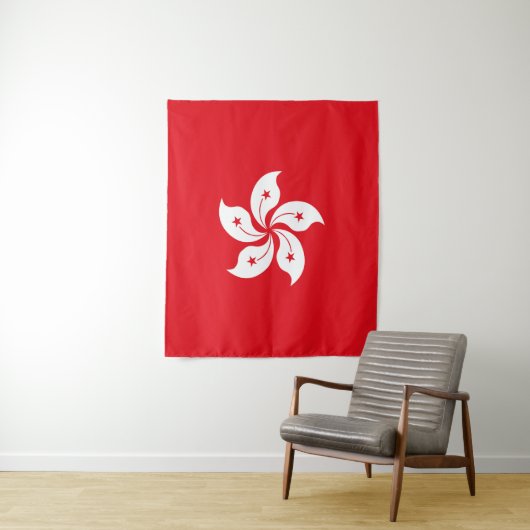 vlag van Hongkong Wandkleed (In situ)