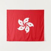 vlag van Hongkong Wandkleed (Voorkant (horizontaal))