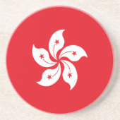 vlag van Hongkong Zandsteen Onderzetter (Voorkant)