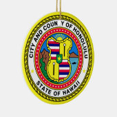 Vlag van Honolulu, Hawai’i Keramisch Ornament (Rechts)