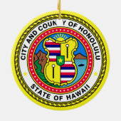 Vlag van Honolulu, Hawai’i Keramisch Ornament (Achterkant)