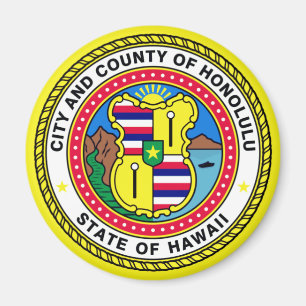 Vlag van Honolulu, Hawai’i Magnet