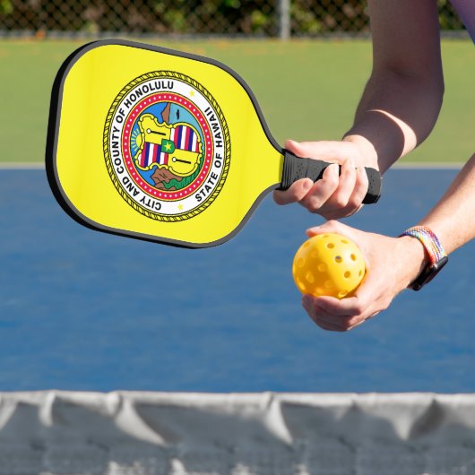 Vlag van Honolulu, Hawai’i Pickleball Paddle (Insitu)
