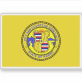 Vlag van Honolulu, Hawaii_(1969-1981, 1985-1994) Sticker (Voorkant)