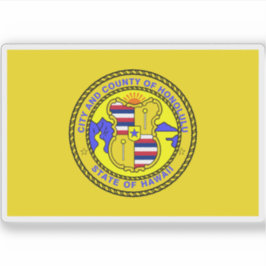 Vlag van Honolulu, Hawaii_(1969-1981, 1985-1994) Sticker