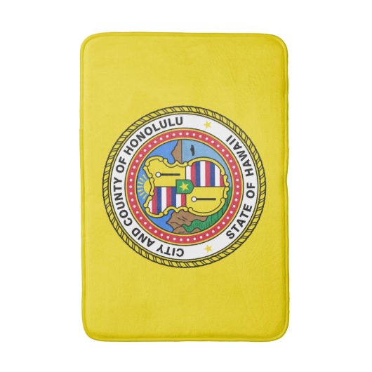 Vlag van Honolulu, Hawaii Bath Mat (Voorkant Verticaal)