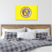 Vlag van Honolulu (Hawaii) Canvas Afdruk (Insitu (Slaapkamer))
