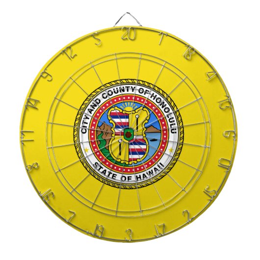 Vlag van Honolulu (Hawaii) Dartbord (Voorkant)