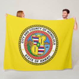 Vlag van Honolulu (Hawaii) Fleece Deken