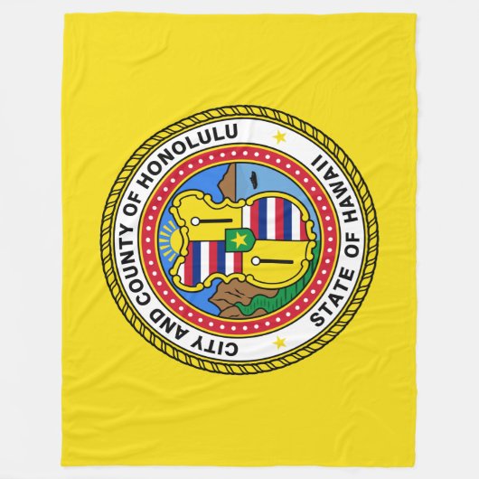 Vlag van Honolulu (Hawaii) Fleece Deken (Voorkant)