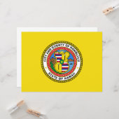 Vlag van Honolulu (Hawaii) Kaart (Voorkant / Achterkant in situ)
