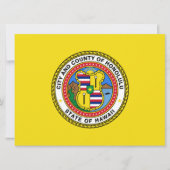 Vlag van Honolulu (Hawaii) Kaart (Voorkant)