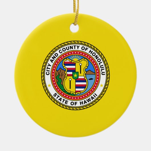 Vlag van Honolulu (Hawaii) Keramisch Ornament (Voorkant)