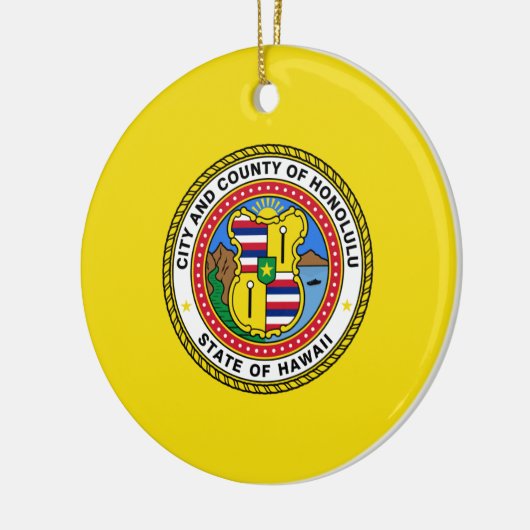 Vlag van Honolulu (Hawaii) Keramisch Ornament (Links)
