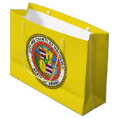 Vlag van Honolulu, Hawaii Large Gift Bag Groot Cadeauzakje (Voorkant Gekanteld)