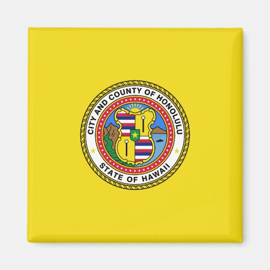 Vlag van Honolulu (Hawaii) Magneet (Voorkant)