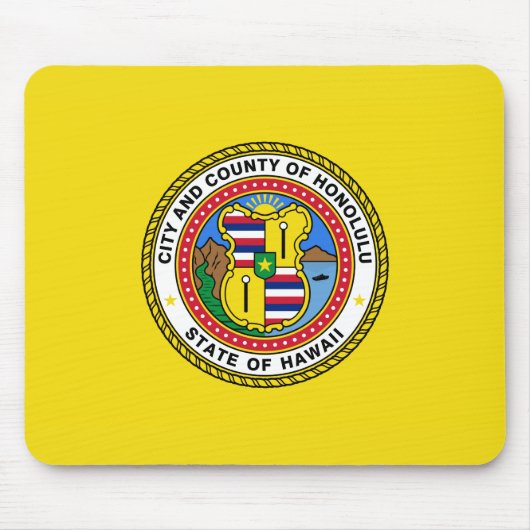 Vlag van Honolulu (Hawaii) Muismat (Voorkant)