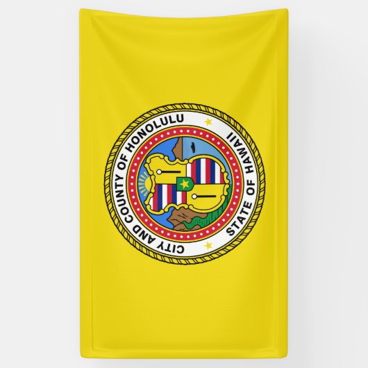 Vlag van Honolulu (Hawaii) Spandoek (Verticaal)