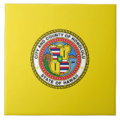 Vlag van Honolulu (Hawaii) Tegeltje (Voorkant)