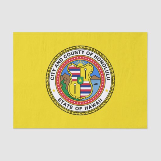 Vlag van Honolulu (Hawaii) Tissuepapier (Voorkant)