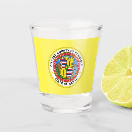 vlag van Honolulu Shot Glas (Voorkant)