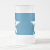 Vlag van Houston, Texas Frosted Glass Beer Matglas Bierpul (Center)