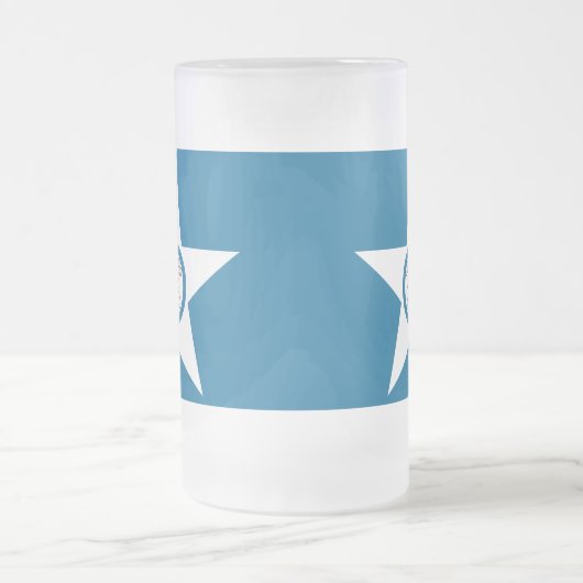 Vlag van Houston, Texas Frosted Glass Beer Matglas Bierpul (Center)