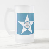 Vlag van Houston, Texas Frosted Glass Beer Matglas Bierpul (Links)