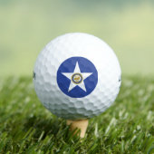 Vlag van Houston (Texas) Golfballen (Insitu Shirt)