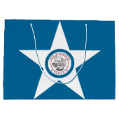 Vlag van Houston, Texas Large Gift Bag Groot Cadeauzakje (Achterkant)